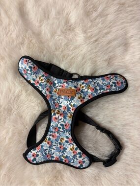 Rifle Paper Co. Blue Floral Dog Harness with Pink Roses
